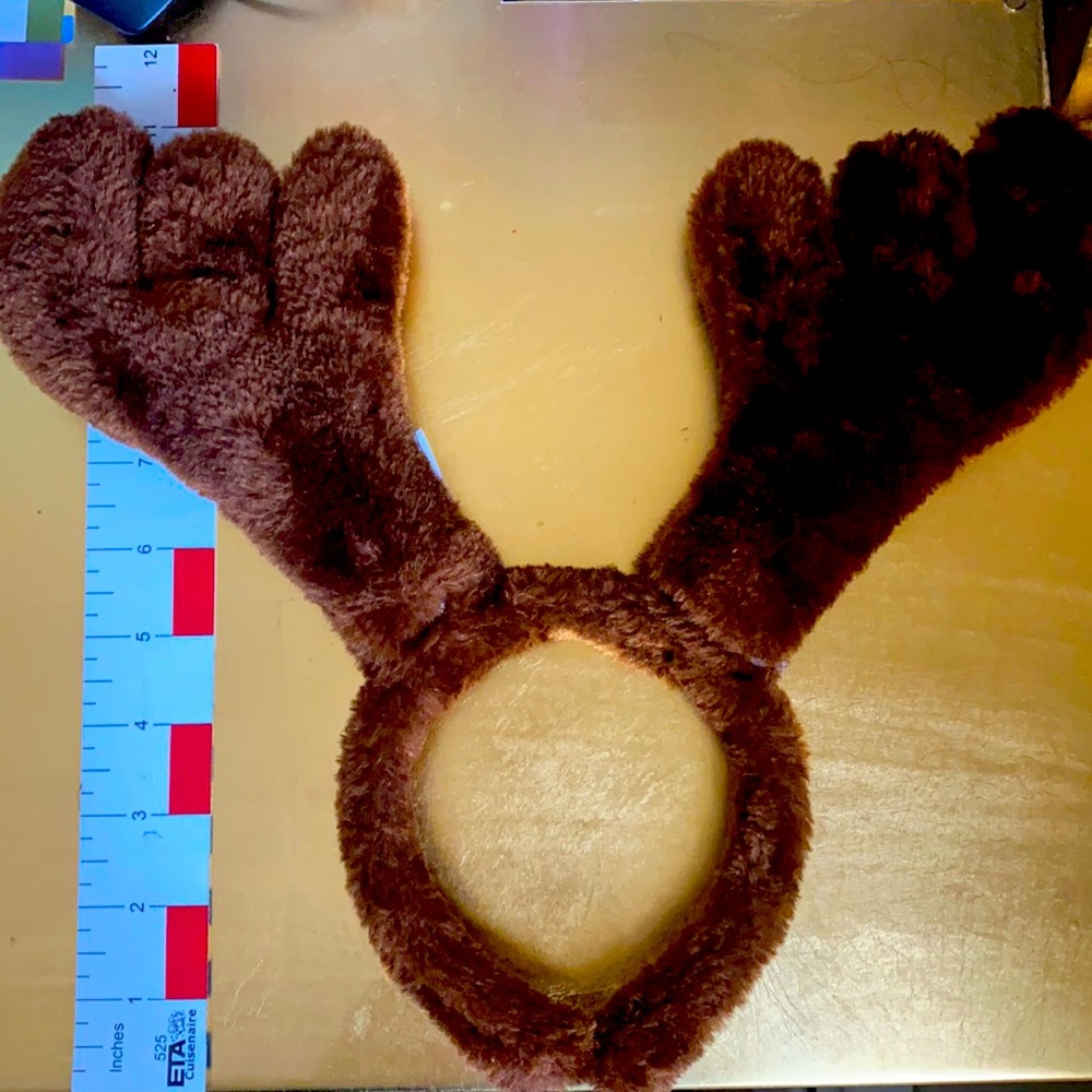 NWT fur reindeer ear headpiece/ headband